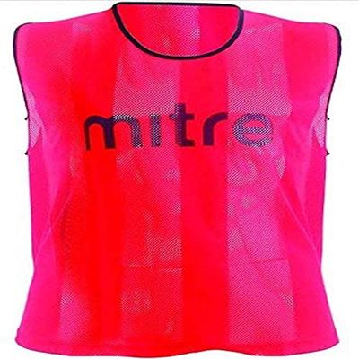 Mitre Unisex Mitre Pro Football Sports Training Bibs, Red/Red, S UK