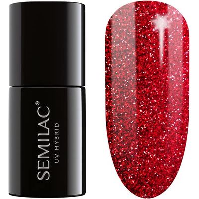 Semilac Smalto Semipermanente Semilac 318 Burgundy Red Glitter 7ml
