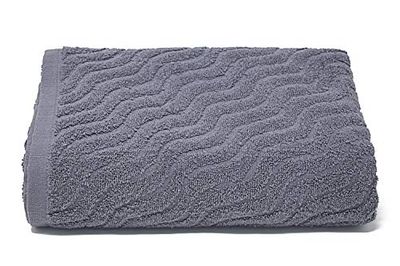 Sallyjacquard 10 Toallas de Rizo Sally Jacquard, Onda Gris Oscuro, 90 x 140 cm
