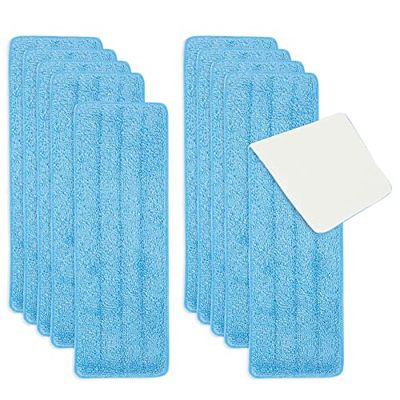 E-cloth Professional Deep Clean mop Testa, Blu, 45 x 13.5 cm, 1 confezione da 10 testine per mocio, l'imballaggio può variare