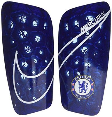 Nike Unisex's Mercurial Lite Chelsea FC Fotboll Shinguards, Rush Blue/Vit, XL