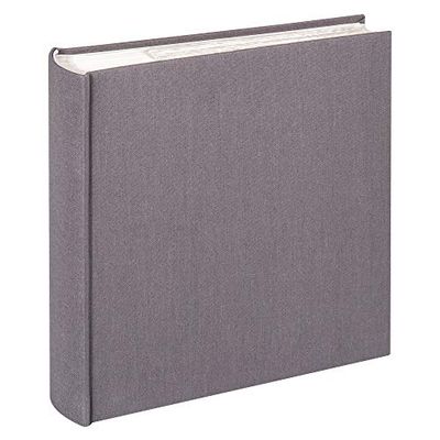 walther Design Photo Album Anthracite-Dark Grey 200 Photos 10 x 15 cm Memo Slip-in Album Linen, Cloth ME-510-T