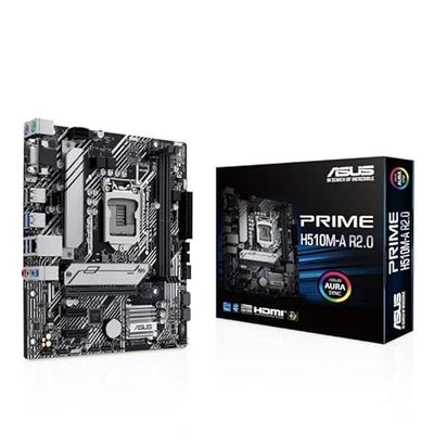 Carte mère mATX LGA1200, Prime H510M-A R2.0, idéale pour l'assemblage de PC, Compatible avec Les processeurs Intel et l'extension des Composants.