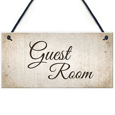 RED OCEAN Handmade Vintage Style Hanging Plaque Door Shabby Chic Sign Bedroom Home Decor Gifts