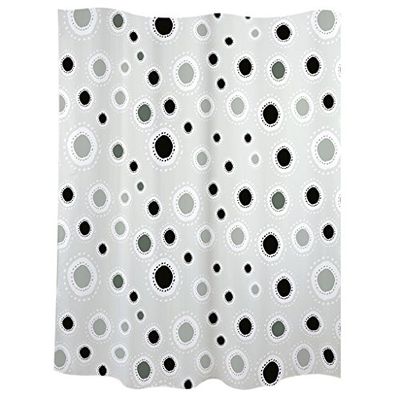 Laroom 11752 – Tenda Bagno, Polyester, Colore: Nero