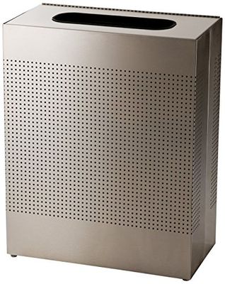 Rubbermaid Commercial Products Silhouettes Large Rectangle Waste Container 85 Litre Stainless Steel FGSR18SSPL