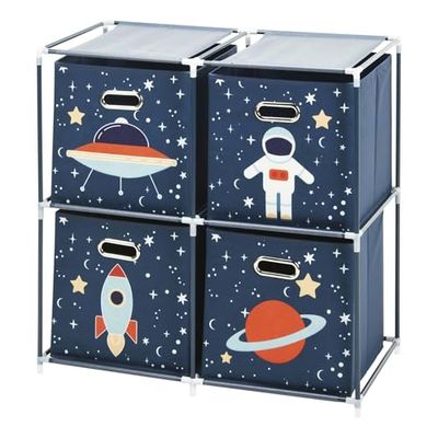 Well Home Étagère commode avec 4 étagères en métal H.70 cm