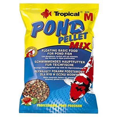 Tropical Pond Pellet Mix Size M 1000ml / 110g - Aliment Complet sous Forme de Boules flottantes pour Koi, Poissons de Bassin