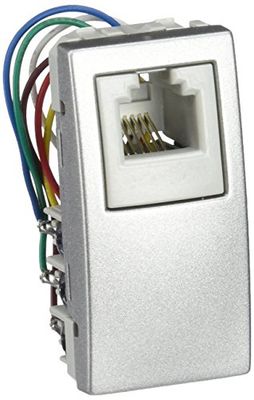Schneider Electric U3.491.30 Toma Teléfono RJ12 6, Contactos, Aluminio