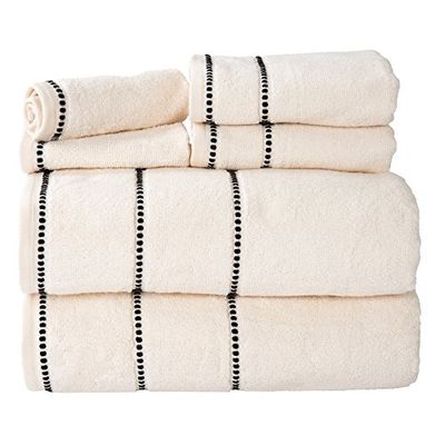 Lavish Home - Conjunto de 6 toalhas de banho de 525 g/m², 100% algodão, com 2 toalhas de banho, 2 toalhas de mão e 2 panos de lavagem, lençóis absorventes para casa de banho, chuveiro, ginásio, SPA e