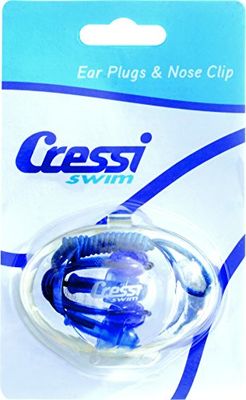 Cressi Ear Plugs & Nose Clip for Swimming - Premium Swim Accessories