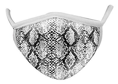 Wild Republic Wild glimlacht volwassen gezichtsmasker, herbruikbaar gezichtsmasker, wasbaar gezichtsmasker, half gezichtsmasker, slangenprint ontwerp
