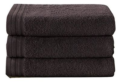 De Witte Lietaer Set di 3 Asciugamani 50 x 100 cm Wellness, Cotone, Marrone