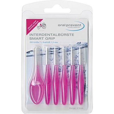 Oral Prevent Smart Grip 1.30 mm Violet, Lot de 2 brossettes interdentaires (2 x 6 pièces)