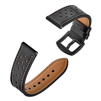 System-S Armband flexibelt av silikon 20 mm för Samsung Galaxy Watch 4 Smartwatch svart, Svartbrun, Eine Grösse, Klassisk