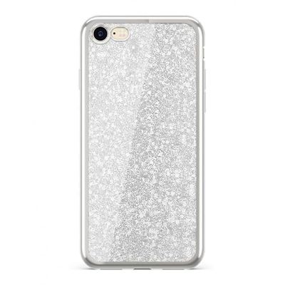 ERT GROUP Custodia alla moda con inserto e lati glitterati in Argento SAMSUNG S8