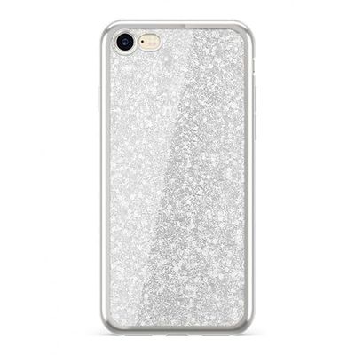 ERT GROUP Custodia alla moda con inserto e lati glitterati in Argento SAMSUNG S7 EDGE/ G935