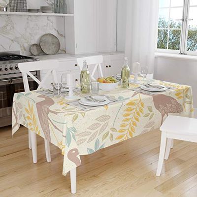 Bonamaison Kitchen Decoration, Tablecloth, Random Pattern, 140 x 160 Cm - Designed and Manufactured in Turkey