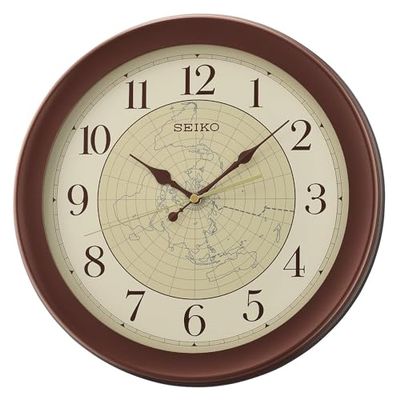 Seiko Wall Clock, Brown, 36.8 x 36.8 x 4.3