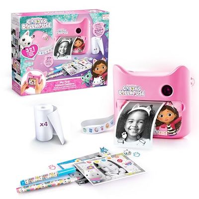 Canal Toys-Creador Dollhouse-Digitalkamera 3 en 1 Gabby y La Casa Mágica – Cámara de Fotos de Impresión Instantánea – con 4 Rollos de Papel y 4 Rotuladores – Sin Tinta – Gab 005, Color Rosa