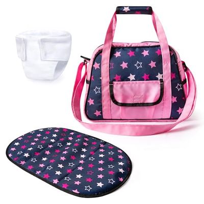 Bayer Design 69016AA poppenluiertas, luiertas voor poppen, zakje, tas, pop accessoires