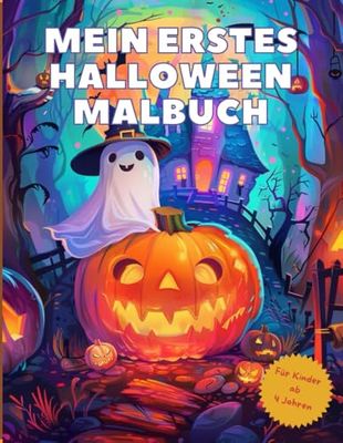 Mein Gruseliges Halloween-Malbuch: Spaßiges Zeichnen und knifflige Rätsel für Kinder ab 4 Jahren