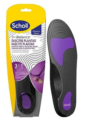 Scholl Solette anti-dolore fascite plantare | Tecnologia In-Balance 3 in 1 | Sollievo istantaneo e duraturo | Comfort adattato al tuo cammino, taglia M 40-42