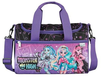 Scooli - Borsa sportiva Monster High per bambini - 23 x 35 x 16 cm - scomparto principale spazioso - tracolla regolabile - accessori per la scuola - borsa a tracolla