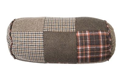 Premier Housewares 5001382 Heritage Bolster Cushion - Brown, 20 x 40 x 20 cm