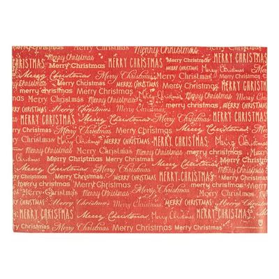 Pou 802.06 obrus Kraft Merry Christmas, 60 g/m2, 31 x 43 cm, czerwony