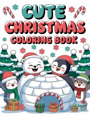 Christmas Coloring Book For Adults And Kids: A Christmas Coloring Book Featuring 50 Adorable Animals In Festive Scenes, Perfect For Holiday Creativity.