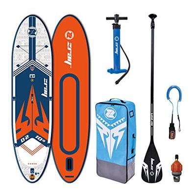 Zray - Sup Stand Up Paddle Dual Deluxe 10'8 - PB-ZD2 - uppblåsbar droppbräda - lösa, paddel, pump, transportväska, kit - kajakstolsalternativ - upp till 150 kg - 288l - 325 x 81 x 15 cm