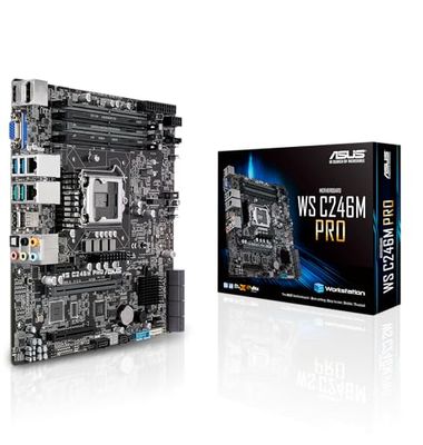 ASUS WS C246M Pro LGA 1151 (Zócalo H4) Intel C246 Micro ATX - Placa Base (DDR4-SDRAM, DIMM, 2133,2400,2666 MHz, Dual, 64 GB, 64 GB)