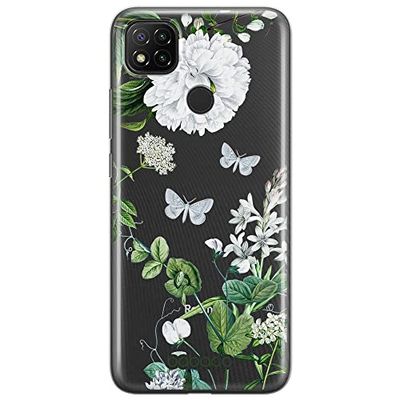 ERT GROUP mobiltelefonfodral för Xiaomi REDMI 9C originalt och officiellt licensierat Babaco mönster Flowers 030 optimalt anpassad till formen på mobiltelefonen, gedeeltelijk transparant