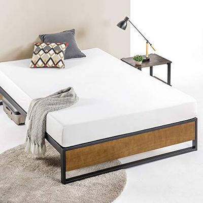 Zinus Suzanne - Letto da 14 pollici, senza testiera, base per materasso, non necessita di boxspring, scatola Bed-in-a, montaggio facile e veloce, 90 x 200 cm