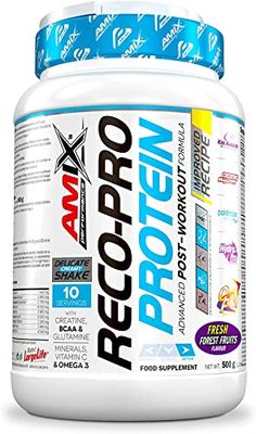 AMIX - Recuperador Muscular - Reco Pro Advanced Protein Shake en Formato de 500 g - Mejora la Regeneración Muscular - Contiene Proteína Hidrolizada e Isolada - Sabor a Frutas del Bosque