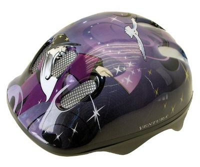M-Wave, Ventura Wizard, capacete de ciclismo para crianças, azul/roxo/preto, 52-57 cm