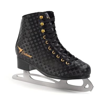 SMJ sport Exclusive damskie łyżwy do jazdy figurowej, klasyczne łyżwy, czarne, rozmiary: 37, 38, 39, 40, 41 (39)