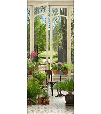 Plage Jardim de inverno armadilha de porta, vinil, multicolor, 83 x 3 x 204 cm