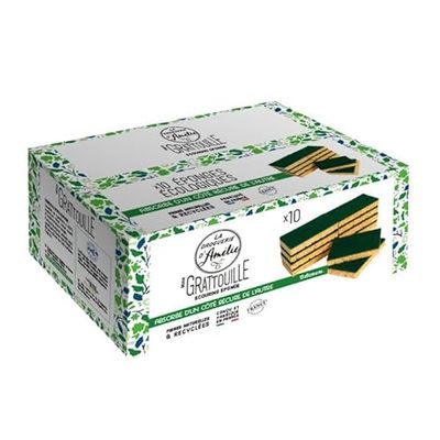 Esponja Vegetal para Fregar de celulosa, Paquete de 10 esponjas de Doble Cara, económica, Multiusos, Lavable a máquina