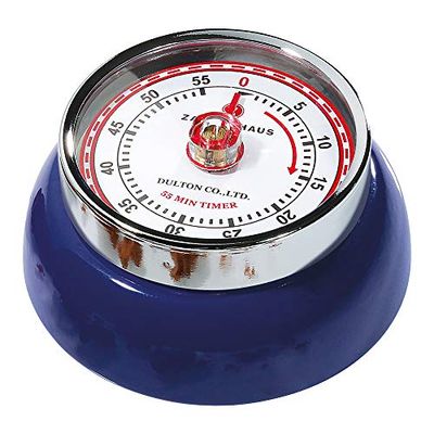 Zassenhaus Speed 071832 - Temporizador de cocina (metal, 7 x 7 x 3 cm), color azul marino