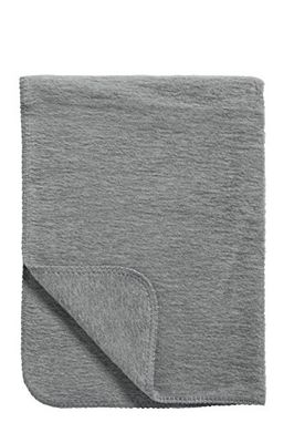 Meyco Baby Uni babyfilt large (100% bomull, extra mjuk & snabbtorkande, sommar & vinter, Made in Germany, babytillbehör, 100 x 150 cm), Grå