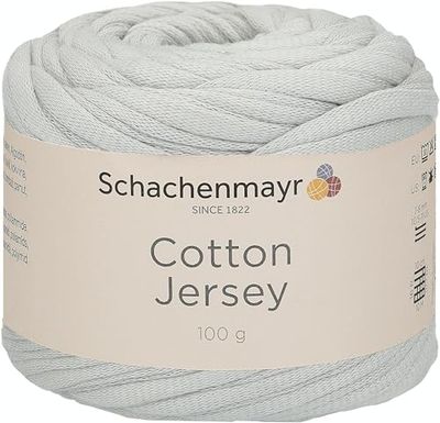 Schachenmayr Cotton Jersey, 100G silber Fils À Tricoter