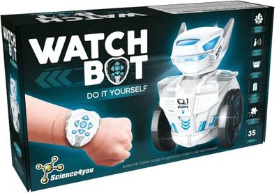 Watchbot - Mini-afstandsbediening programmeerbare robot voor kinderen - DIY 35-delige interactieve robotbouwset - bestuurd door horloge en gebaren - STEM educatief speelgoed voor kinderen van 8-14