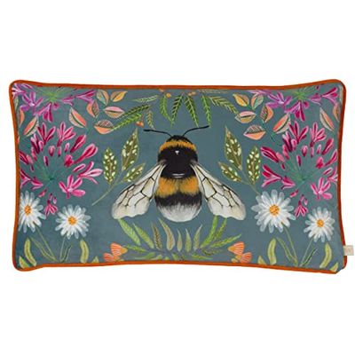 Wylder Nature House of Bloom Zinnia Bee Housse de Coussin rectangulaire