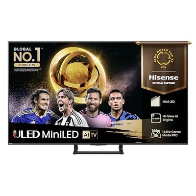 Hisense TV 65" Mini-LED 144Hz 4K 65E8Q, Smart TV VIDAA U8, Dolby Vision IQ, HDR 10+ Adaptive, 144Hz Game Mode PRO, Dolby Atmos 2.1 con Subwoofer, Alexa Built-in, VIDAA Voice, lativù 4K