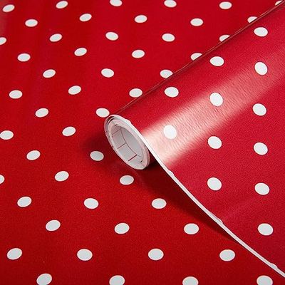d-c-fix vinil adesivo móveis Petersen vermelho colorido autocolante impermeável decorativo para cozinha, armário, porta, mesa papel de parede forrar rolo lâminas 45 cm x 2 m