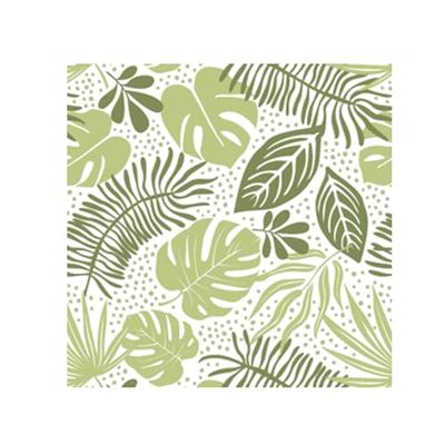 Homéa, Set de 20 Serviettes Cocktail en Papier 3 Plis 25 x 25 cm Feuille
