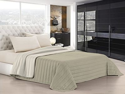 Edredão de verão elegante tòrtola/creme, duplo