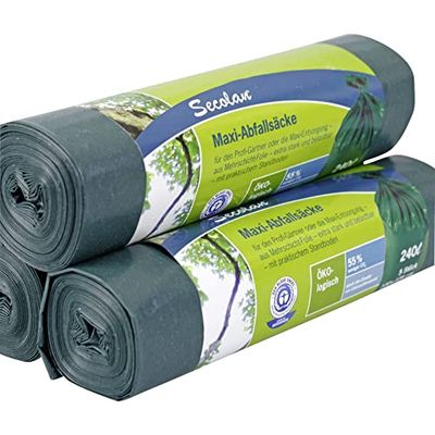 1 x 5 Secolan Maxi-Abfallsäcke 240 l Groen/Zwart